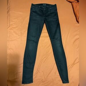 MOTHER Women's Deep Blue Skinny Jeans
